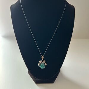 Regina Lane R.L 925 floral natural stone necklace